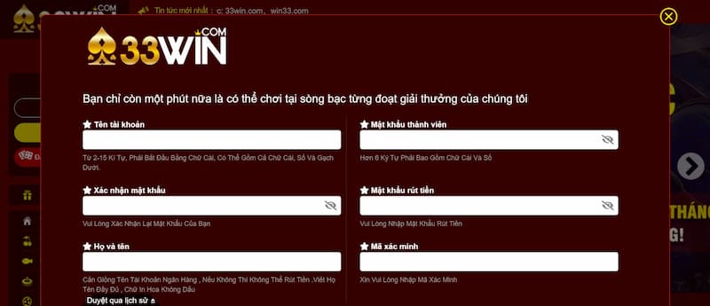 Tham gia hệ thống 33win có thực sự đơn giản