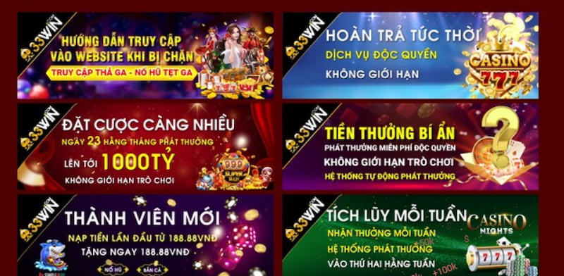 Chương trình khuyến mãi 33win cực kỳ hấp dẫn và thu hút người dùng