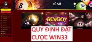 Quy định đặt cược 33win cho từng trò chơi