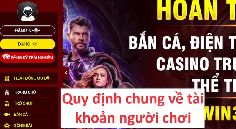 Quy định chung về tài khoản người chơi