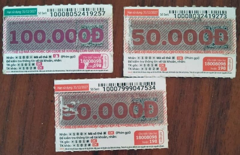 Rút tiền theo hình thức thẻ cào